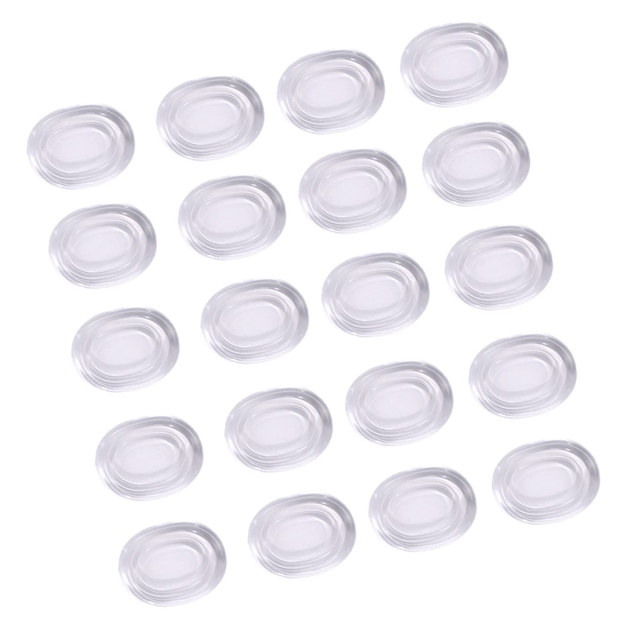 SUPVOX 20pcs Silicone Drum Damper Pads Transparent Mute Gel for Snare Drums Cymbals More Sound Dampening for Quiet Practice and Performance