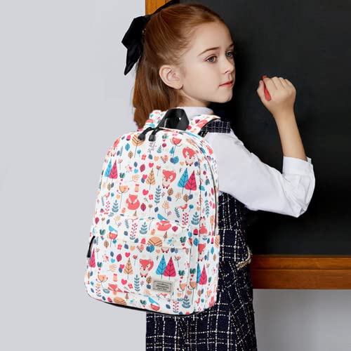 BLOOMSTAR School Bookbag Laptop Backpack for Girls Kids Boys Teens Travel Daypack Cute Fox