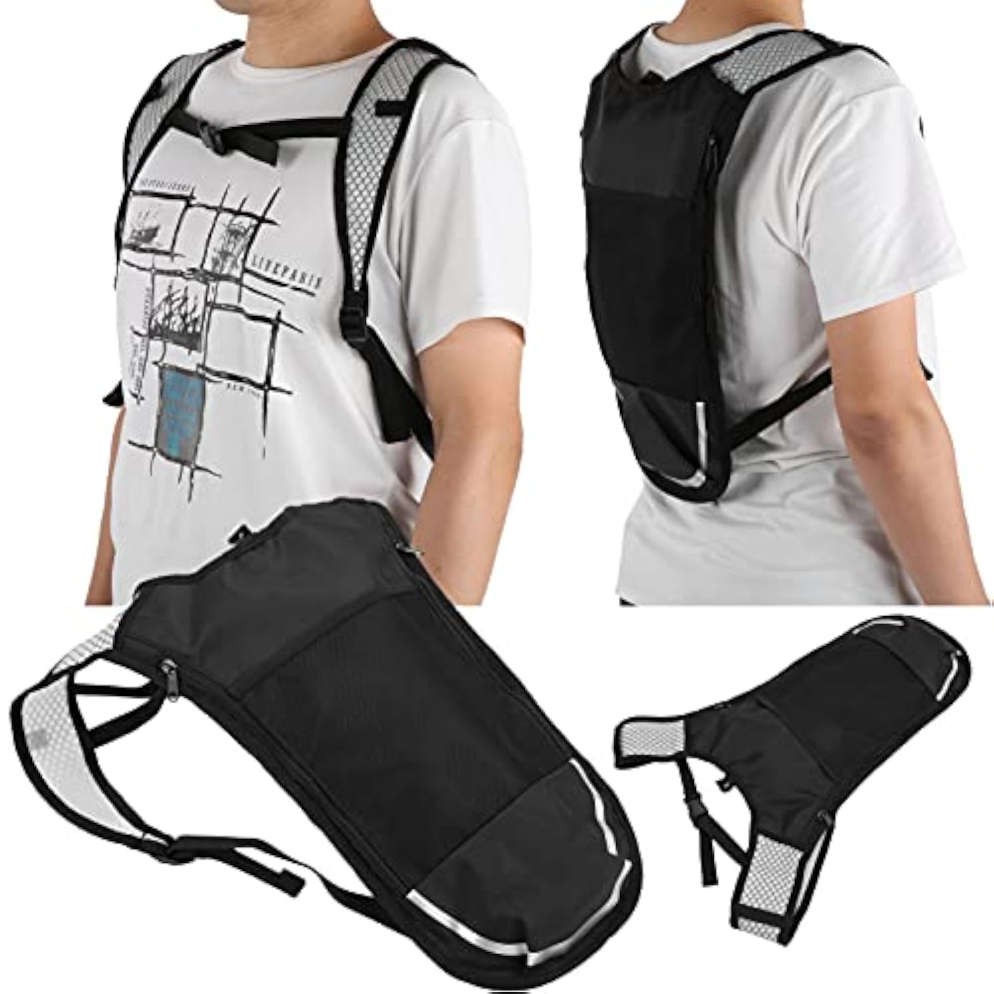 Hydration Backpack with Two-Layer Pocket