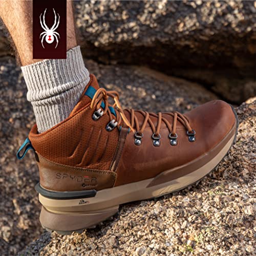 Image of Spyder Men's Hayes Hiking Boot | Slip-Resistant, Waterproof, Supported, Caramel, 11