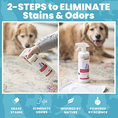 Unique Pet Odor And Stain Eliminator - 24 Oz. Ready-To-Use Liquid Spray - Bio-Enzymatic Formula Eliminates Old And New Pet Odor And Pet Stains #TOP3