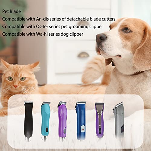 BESTBOMG Ersatzklingen für Haarschneidemaschinen zur Fellpflege bei Hunden kompatibel mit Oster Tierhaarschneidemaschine kompatibel mit Wahl und Andis hundeschermaschine (7FC 3.2mm)