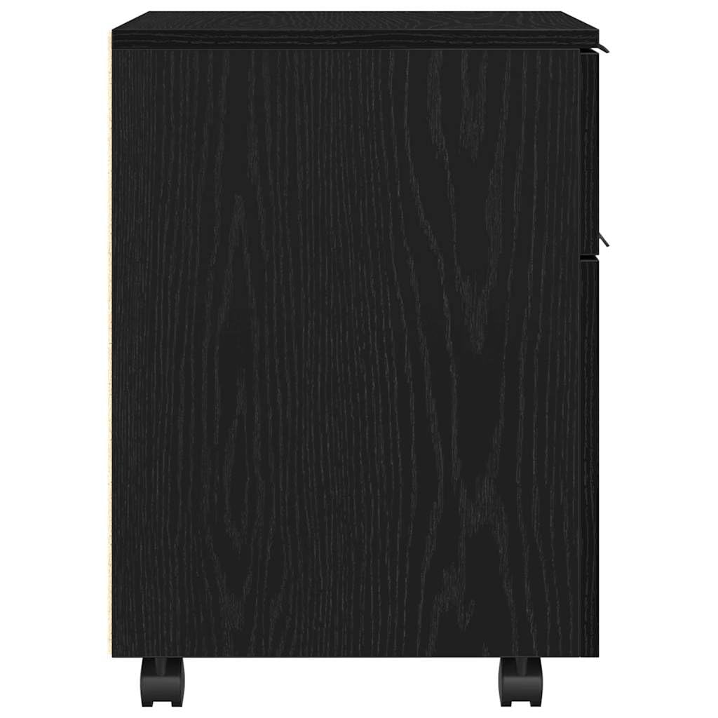 Genérico Gabinete para Archivos con cajón Roble Negro 45 x 38 x 54 cm,Mobiliario,Armarios y almacenamiento-862771