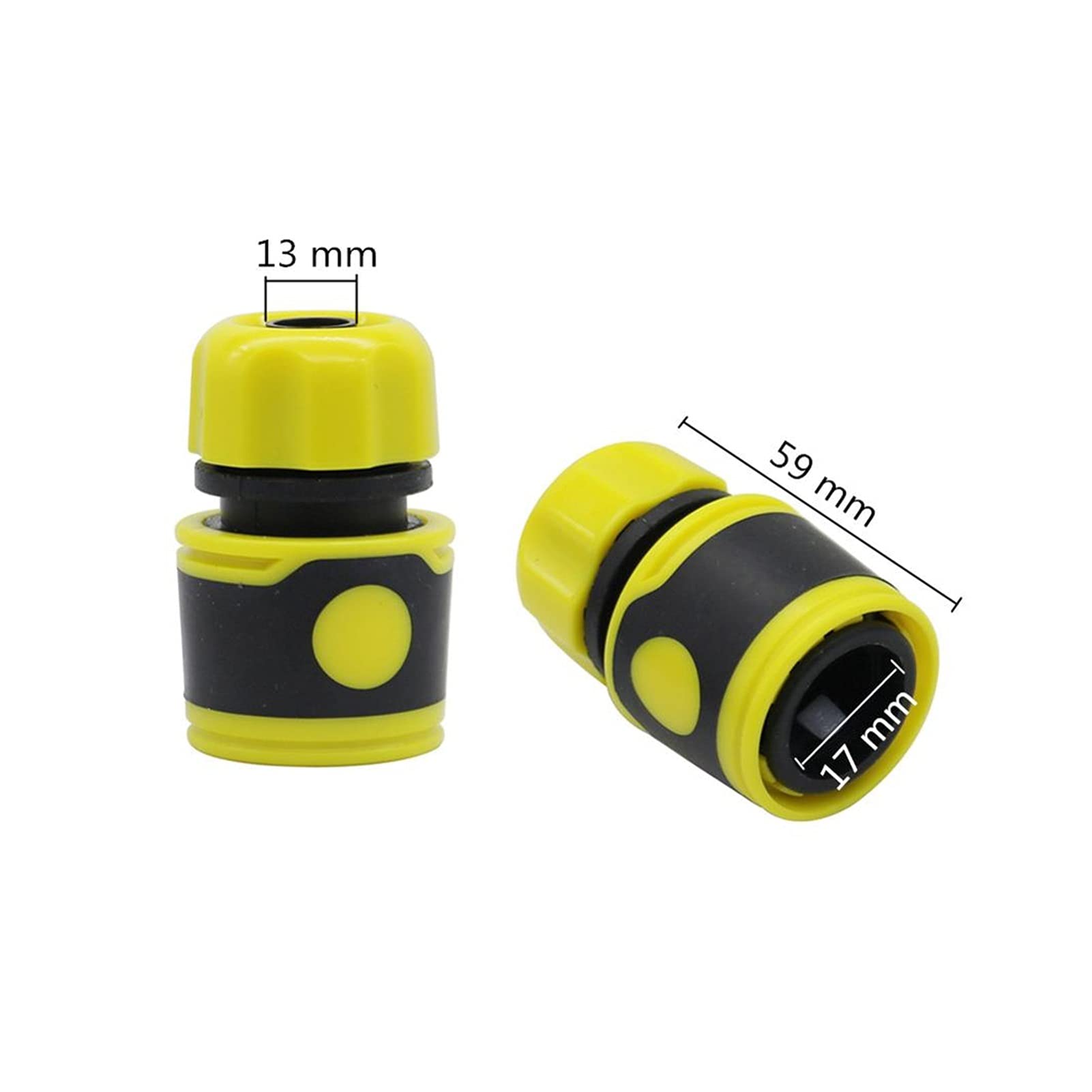 Utility Hose Butt Hose Connector Adapter 2 Pieces of 1/2" Hose Quick Connector Car Wash Water Gun Hose Connector Garden Irrigation Pipe Connection Fittings