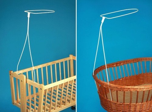 HOLDER FOR MOSES BASKET SWINGING CRIB DRAPE CANOPY MOSQUITO ROD BAR CLAMP POLE