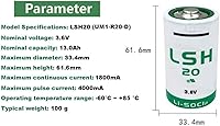 Vista 2 de 4 piezas LSH 20 batería para LSH20 D tamaño 3.6V 13000mAh batería de litio primaria