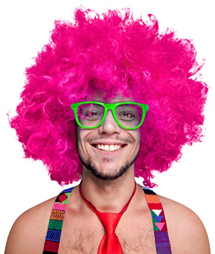 Perruque afro rose bouclée 280g pour changer de tête sans abîmer vos cheveux