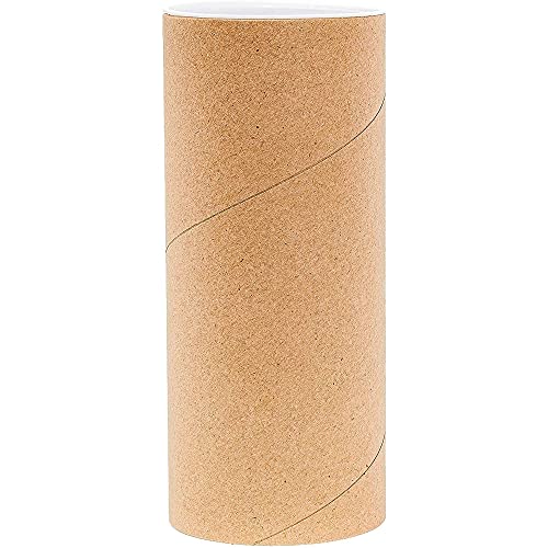 image for Juvale 10-Pack Mailing Tubes & Caps - 3 x 7 in Brown Mailer - Durable 