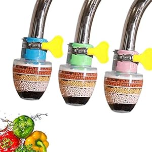 Activated Carbon Water Filter Tap,3 Pcs Clean Purifier Faucet Filter Cartridge for UK Taps, Upgrade Universal Kitchen…