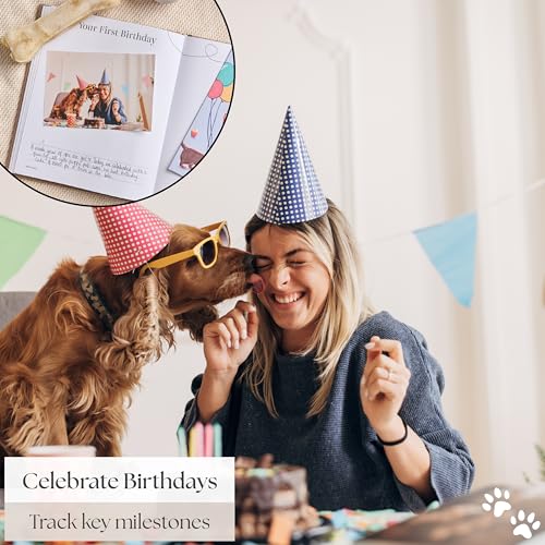 Neues Geschenk für Welpen – Erinnerungsbuch für Hunde und Erinnerungsfotoalbum, Geschenk für neue Welpenbesitzer, Hundeliebhaber und Haustiereltern, Scrapbooking