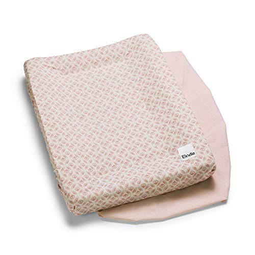 Elodie Details Fodere per Fasciatoio (2 fodere) Universali in 100% Cotone Oeko-Tex 74 x 48 cm - Sweet Date, Rosa