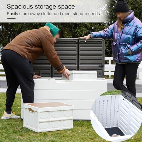 Terrassenbox für den Außenbereich, abschließbare Aufbewahrungsbox aus Kunststoff mit Deckel, ideal zur Aufbewahrung von Terrassenkissen, für Garten, Pool und Balkon, Tragkraft 150 kg