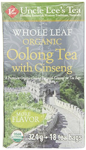 Uncle Lee's Tea Whole Leaf Organic Ginseng Oolong Tea #TOP2