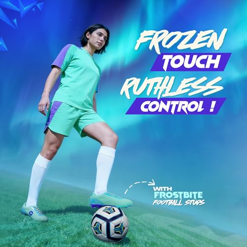 AIVIN Frostbite Football Shoes for Men & Boys | Lightweight Anti-Slip | Reinforced TPU Outsole | Cushioned Insole | Ribbed Surface for Enhanced Control | Aggressive Bladed Studs ( Size 3-10) (Mint Green/Purple, UK Footwear Size System, Adult, Men, Numeric, Medium, 8) - Image 8