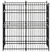 Tidyard Dog Kennel, Black Powder-Coated Steel Outdoor Pet Playpen for Small to Large Dogs, Durable Freestanding Animal Enclosure for Yard Garden Balcony Camping, 37.8 x 75.6 x 78.7 Inches