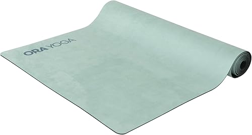 Alfombrilla de entrenamiento grande de gamuza no tóxica, 0.118 in de grosor con correa, tapete de ejercicio ecológico para mujeres y hombres,