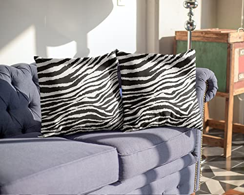 Wibue Zebra Blanket 50"X40" With 2 Zebra Pillow Covers 18"X18",Decorative Fleece Throw Blanket 3 Piece Set,Fuzzy Soft Cozy Warm Lightweight Blanket For Sofa,Couch,Bed,Travel,Camping #TOP5