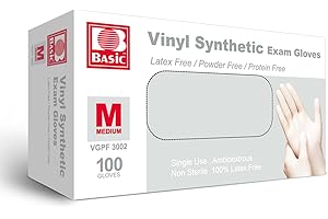 Basic Vinyl Exam Glove Latex Free Powder Free Medical Disposable Gloves VGPF3002...
