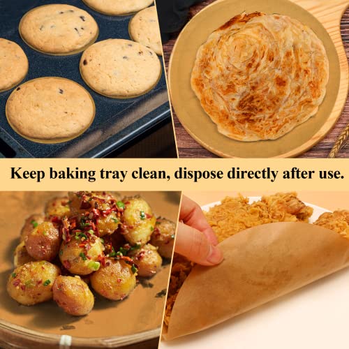 Dissknic DK008 8 Inch Parchment Paper Rounds, 100 Pcs Unbleached And Non Stick Baking Parchment Rounds, Precut Round Parchment Paper For Baking Sheets Round, Cake Pans, Springform Pan, Steamer thumb #7