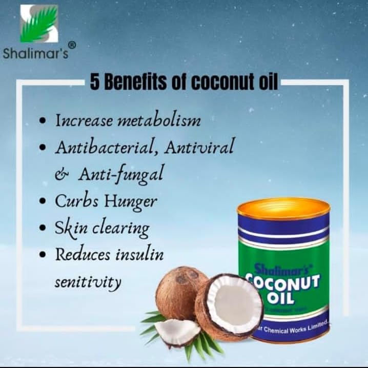 Image of SHALIMARS Pure Coconut Oil Tin 500Ml (Pack Of 2)