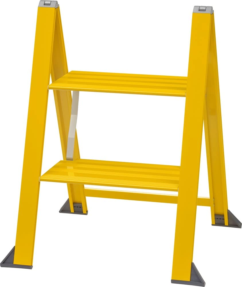 Wibe Ladders Vikingstep Échelle Pliable Jaune 728602 MIDI Escabeau Compact
