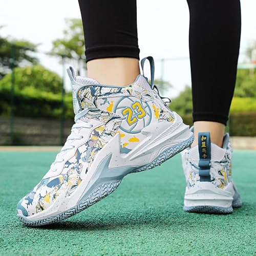 Zapatillas de baloncesto unisex transpirables y zapatos antideslizantes para caminar 4