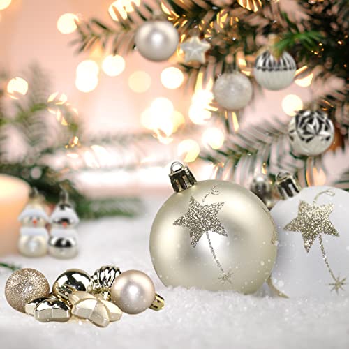 Christmas Ball Ornaments/80 Pack Christmas Decorative Hanging Ball Ornaments Set/Plastic Shatterproof Christmas Tree Ornaments Baubles Set For Festival Holiday Wedding Party Home Decoration #TOP3