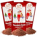 Needzo Holiday Elf Hot Cocoa, Chocolate Drink Mix Packets, Christmas Stocking Stuffer or Party Favor, Individually Wrapped, Pack of 3