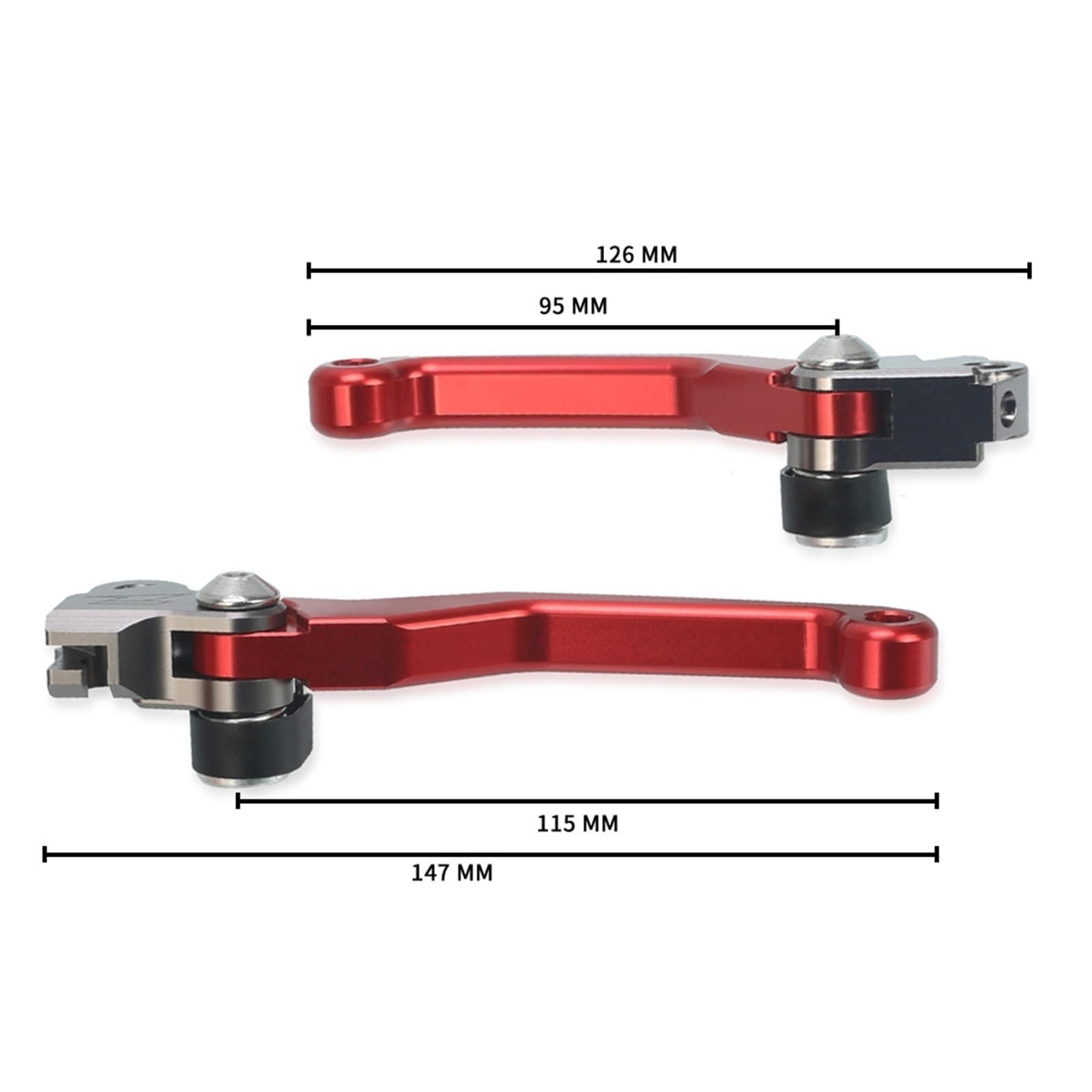 Dirt Bike Motocross Moto di Alluminio di CNC Pieghevole Leva di Frizione del Freno per H&Onda CRF250M CRF 250M 2012 2013 2014 2015 2016 2017 (Color : Nero)