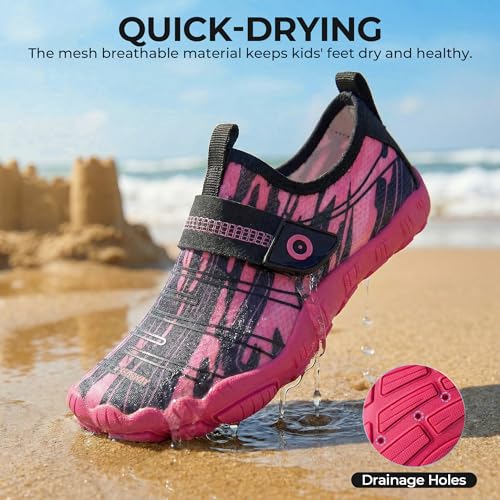 Image of SEEKWAY Barefoot Water Shoes for Kids - Wide Toe Box and Quick-Dry Sand Shoes Toddler for Hiking Swim Beach Pool Kayak Sport Accessories, Camping Essentials Must-Haves for Boys Girls Sizes