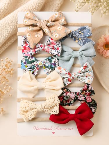 Image of POLKA TOTS Baby Hairbands for Kids Girl | Cute Stretchable Hair Bands for Baby Girls | Kids Hair Accessories | Elastic Infant Hairband | Toddler Hair Clips (Pack of 10)