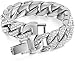 Charles Raymond Bling-ed Out Silver Round Luxury Mens Watch w/Bling-ed Out Bracelet - L0504B