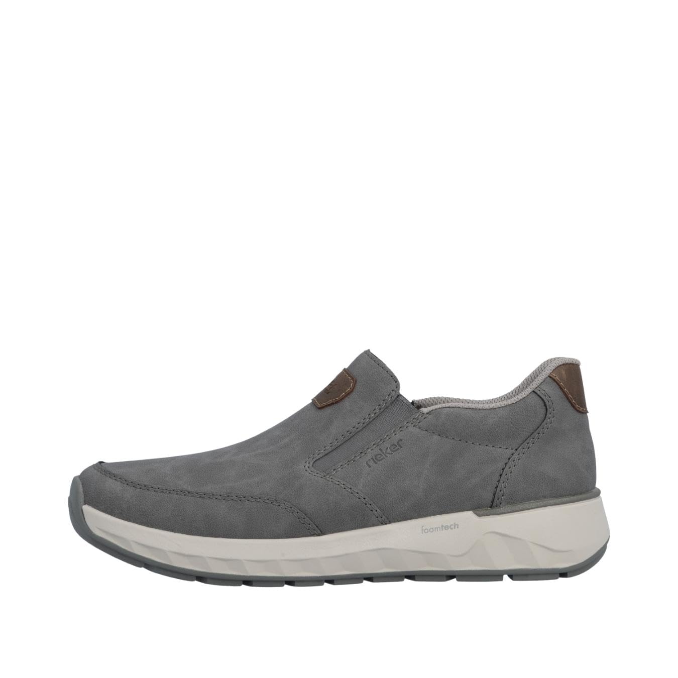 Rieker 11550-45 Herren Slipper Synthetik grau grau
