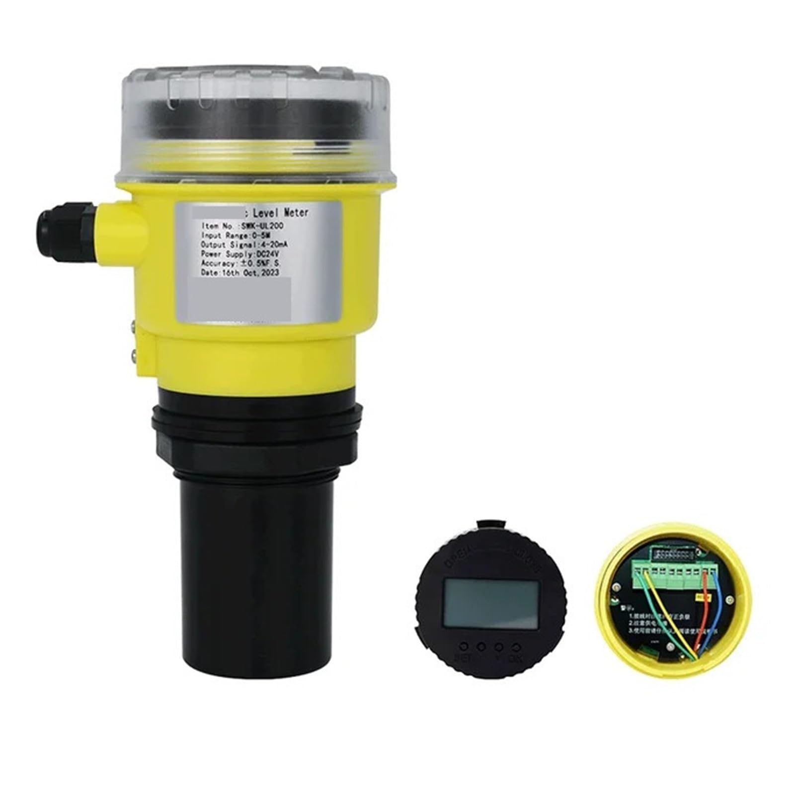 Ultrasonic level meter SWK-UL300A 20m Range Water Tank Level Meter Level Sensor 4-20mA RS485 Transmitter DC24V 220V Power Supply(0-20m range RS485)