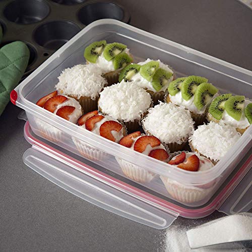 Sterilite 03426604 16.0 Cup Bpa Free Rectangle Ultraseal Food Storage Container, For Meal Prep, Leftovers, Or Work Lunch, Dishwasher Safe, Red, 8 Pack #TOP6