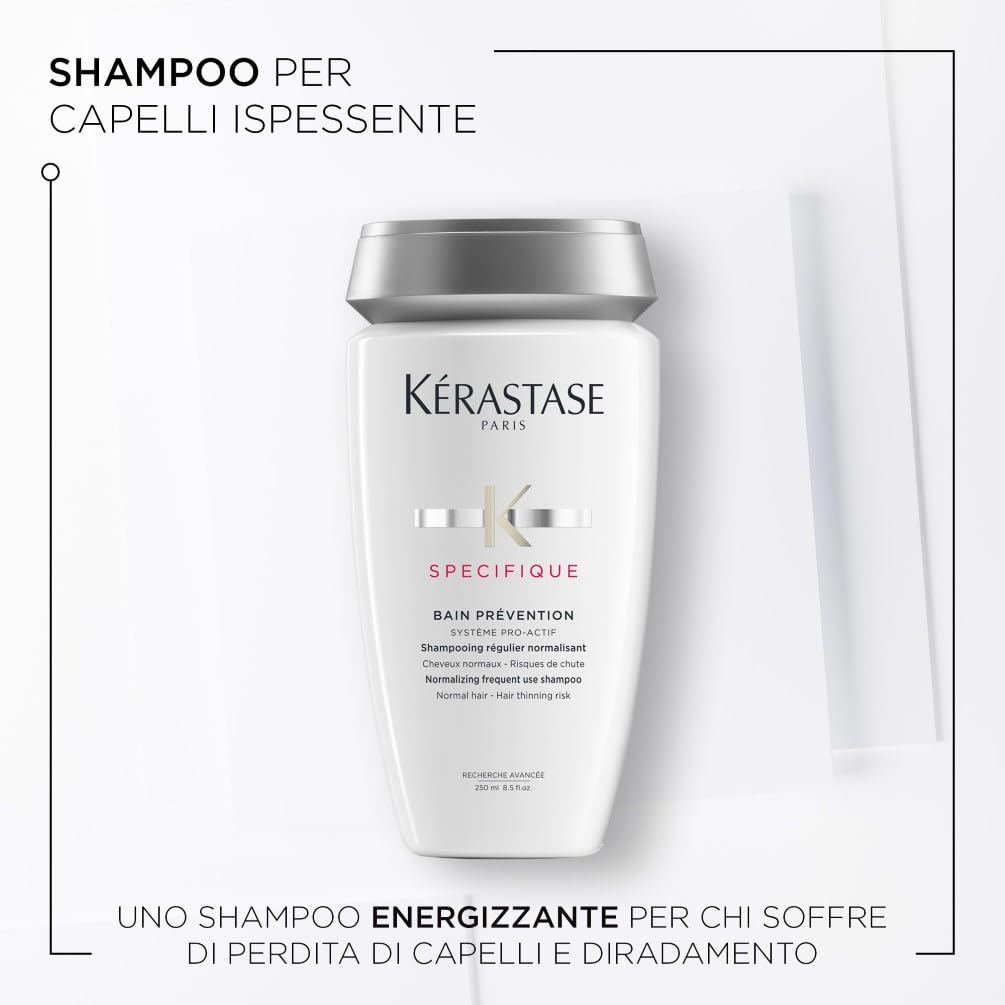 Kérastase, Spécifique, Shampoo Anti-Caduta, Per Prevenzione Caduta dei Capelli, Uomo & Donna, Bain Prévention, 250 ml