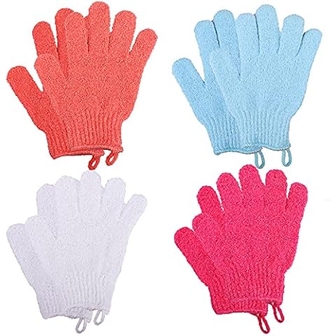 4 Pares Guante Exfoliante Corporal Ducha Cover