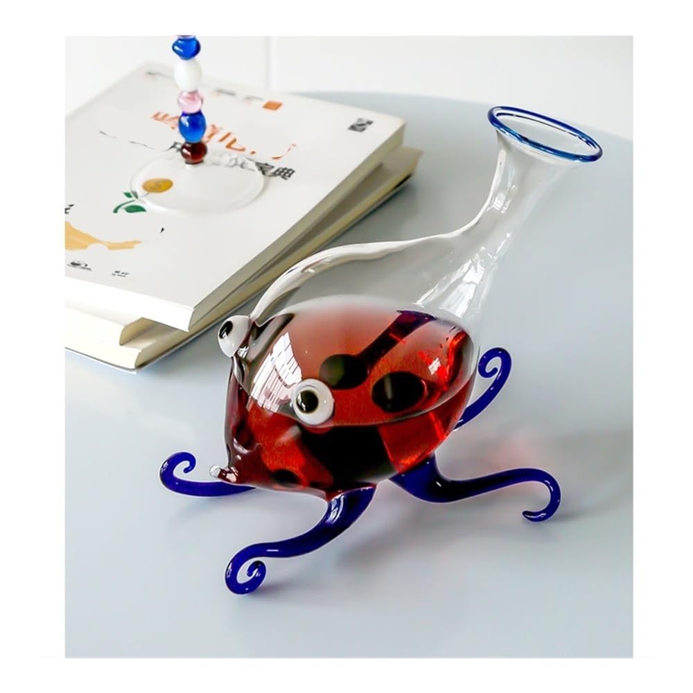 birene Decanter Decanter for Vino Rosso Creativo Fatto a Mano Pufferfish, con Vaso divisore