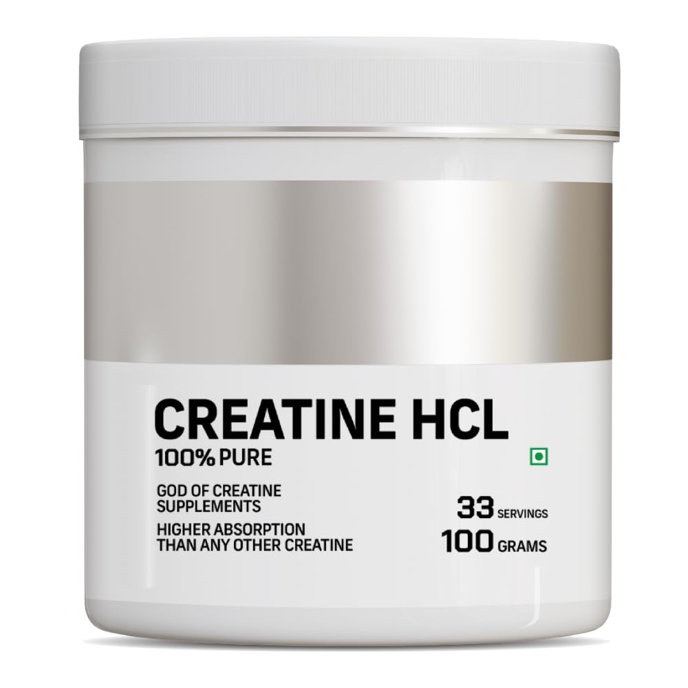 CHAMBEROFGODS Creatine Hcl| 100G | 33 Servings | Superior Absorption | Zero Bloating | Enhance Strength & Performance | Perfect For Serious Athletes | Lab Tested | Unflavoured Powder (B0D4TSFCVS) Amazon Price History, Amazon Price Tracker
