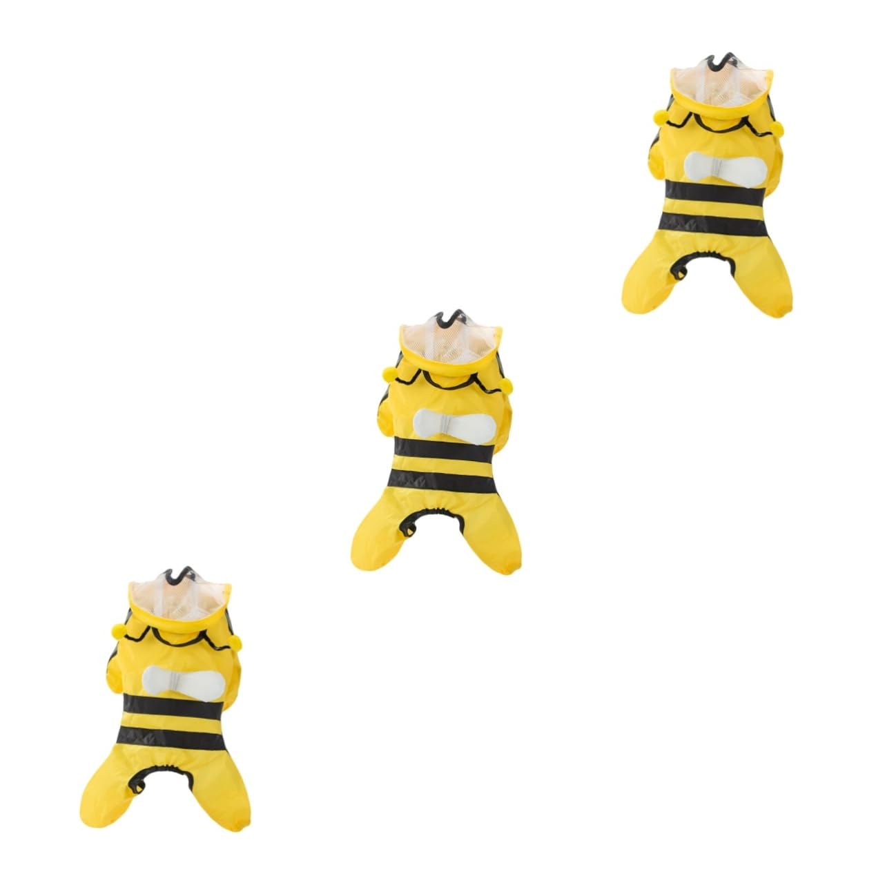 Angoily 3pièces Manteau De Pluie Étanche pour Chien Abeille Veste Élégante Et Respirante avec Capuche pour Chiens De Moyenne Et Petite Idéale pour Jours Pluvieux