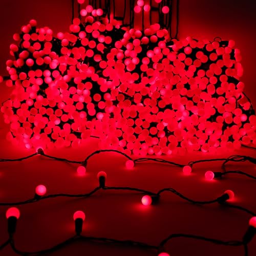 Baie lumineuse à LED rouges éclatantes pour créer une ambiance féerique de Noël