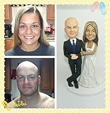 Model 68 Fully Customized Bobble-head Polymer Clay Figurines/sculpture From Head to Toe Based on Customers' Photos Using As Wedding Cake Topper, Gifts, Souvenirs, Decorations