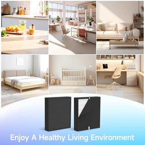 Image of 2 Packs FIT50 HEPA Carbon Replacement Filter Compatible with BreatheSmart FIT50 Air Cleaner Purifier, Part Number FF50-Fresh, 2pcs 2-in-1 HEPA Carbon Filter and 2pcs Pre-filters