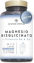 Magnesium Bisglycinate 2250 mg + Vitamin B6 and D3 for optimal results. 150 Tablets 4 Months. 450 mg Magnesium Elemental. Restorative Sleep, Muscle Support and Bone Support. Vegan. N2 Natural