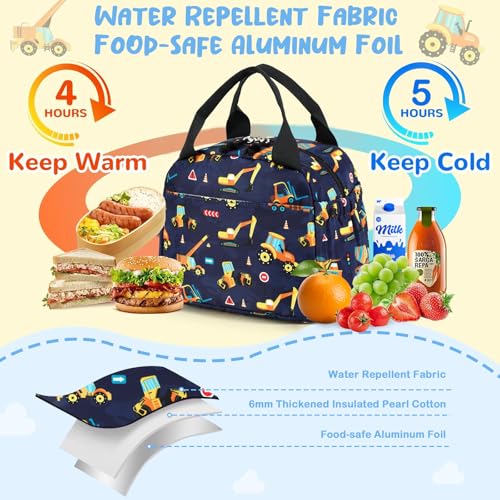 Image of CAMTOP Boys Lunch Box Kids Insulated Lunch Bag Kids Cute Lunchbox for Boys Loncheras Para Ninos