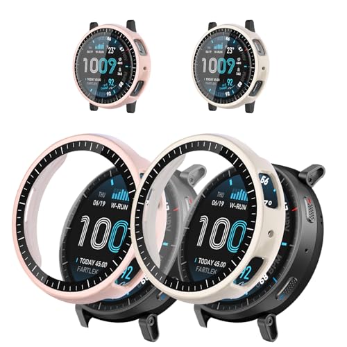 For Amazfit Active Max �p �P�[�X �ی�P�[�X�ƃJ�o�[ KONXISA Amazfit Active Max �J�o�[+�t�B���� ��̌^�iPC�P�[�X+�K���X�t�B�����j�����ߗ� �C�菝�h�~ �Ռ��z�� �����[�d�\ �S�ʕی� ���E�ȒP�i2��