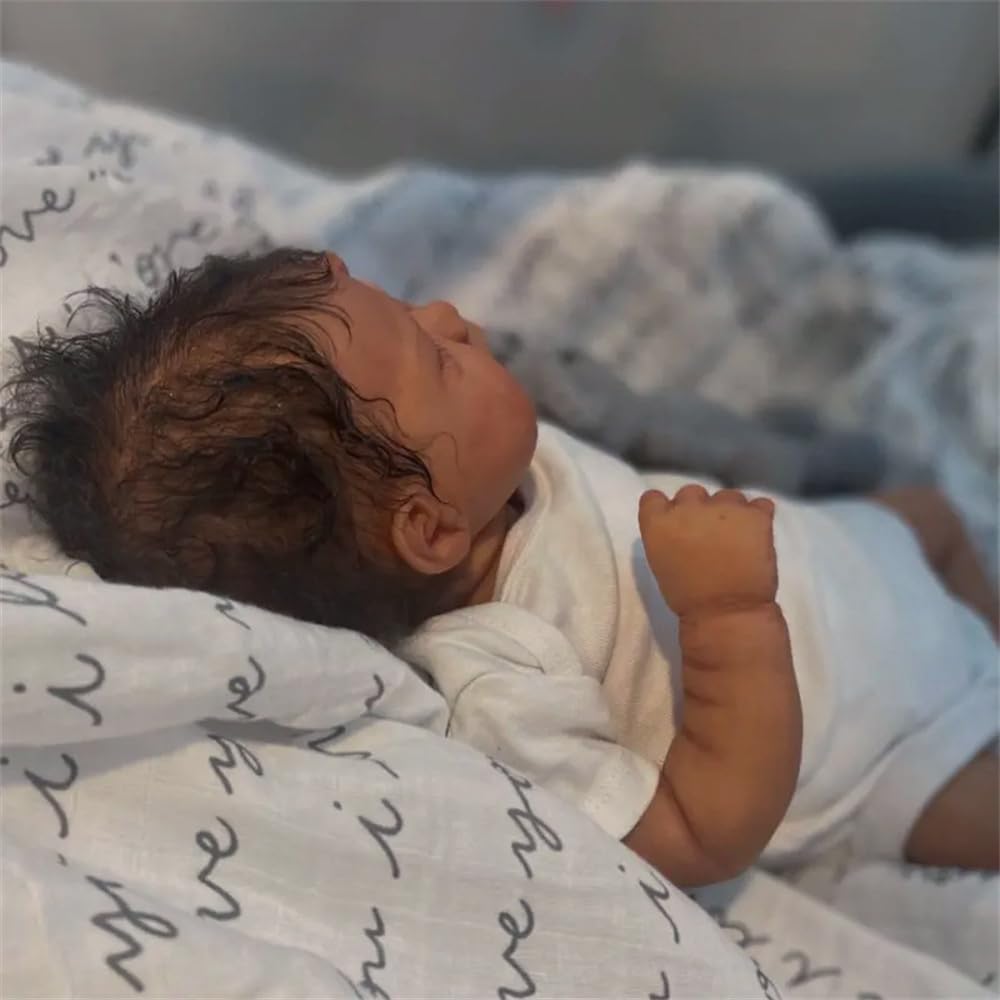 Zero pam Black Reborn Baby Dolls, Full Silicone Baby Doll, 45CM Realistic Babys Doll,Reborn Dolls Silicone Full Body - Image 3