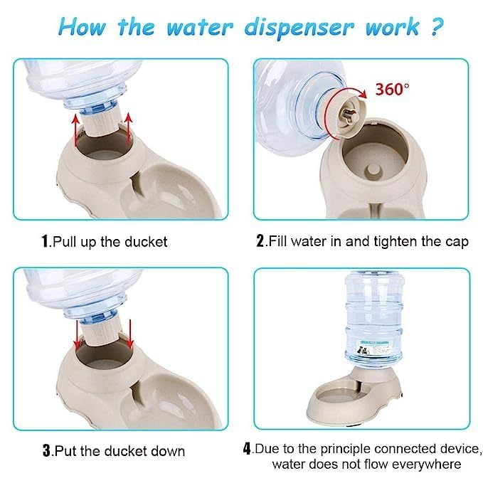 Image of Automatic Pet Food & Water Dispenser for Dogs & Cats with 3 in 1 Multi-Functional Peeler | Self Dispensing Feeding Bowl for Small Pets | Stainless Steel Serrated, Straight & Julienne Blades |