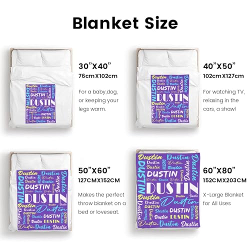 Personalized Blankets for Kids with Names Customized Blankets with Name for Adult Custom Blanket Gift for Birthday Christmas Valentines Day Gift
