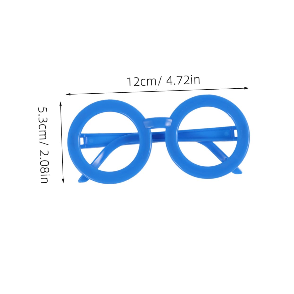 LIFKOME Occhiali da Festa per Bambini 12 Pezzi Montatura Rotonda senza Lenti in Plastica Pp Color Blu Accessorio per Travestimenti e Compleanni
